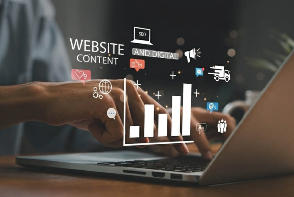 hands,on,laptop,,with,a,futuristic,gui,displaying,environmental,icons